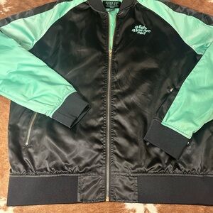 Black and Green Zip-Up Jacket